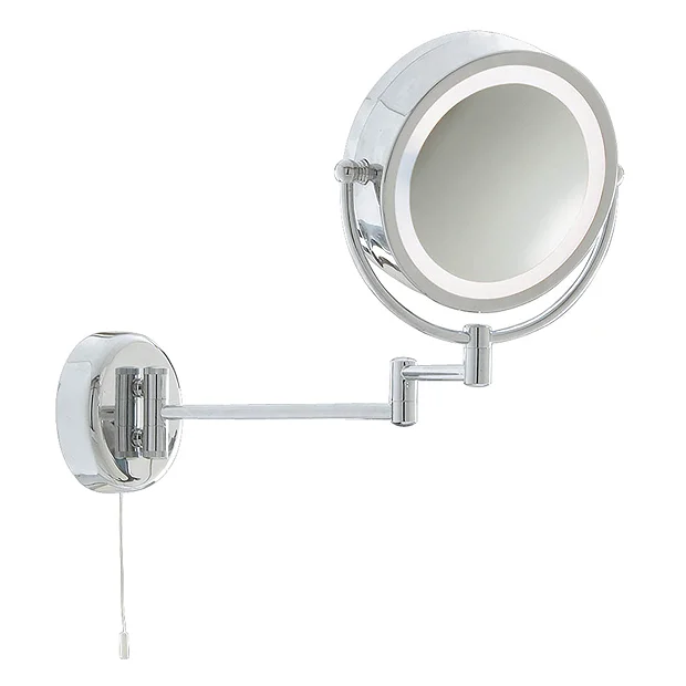 Searchlight IP44 Illuminated Chrome Bathroom Mirror With Adjustable Arm 3 Searchlight IP44 Illuminated Chrome Bathroom Mirror With Adjustable Arm