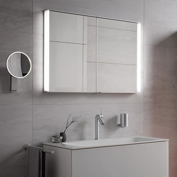 Keuco Royal Match 800mm Semi-Recessed LED Illuminated Mirror Cabinet 4 Keuco Royal Match 800mm Semi-Recessed LED Illuminated Mirror Cabinet - Image 2