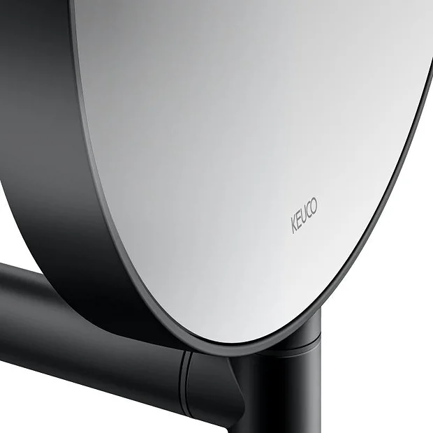 Keuco Plan Wall Mounted Cosmetic Mirror - Black 7 Keuco Plan Wall Mounted Cosmetic Mirror - Black - Image 5