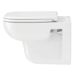 Duravit D-Code Rimless Wall Hung Toilet + Seat -Modern Bathroom Shop 2570090000 d1