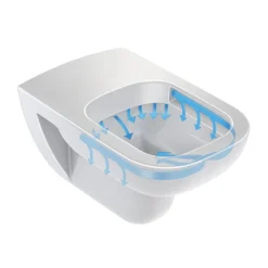 Duravit D-Code Rimless Wall Hung Toilet + Seat -Modern Bathroom Shop 2570090000 d3