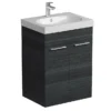 Tissino Angelo 600mm Floor Mounted Washbasin Unit - Barossa Oak -Modern Bathroom Shop 291201 l