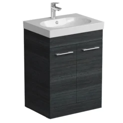 Tissino Angelo 600mm Floor Mounted Washbasin Unit - Barossa Oak