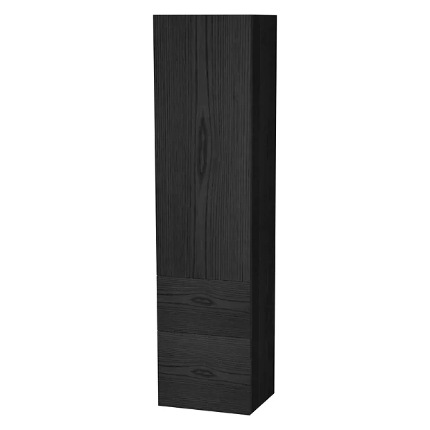 Miller - New York Tall Cabinet With Door Storage & Drawers - Black 4 Miller - New York Tall Cabinet With Door Storage & Drawers - Black - Image 2