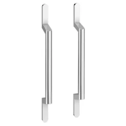 2 X York Chrome Round Strap Additional Handles - L200mm (128mm Centres) -Modern Bathroom Shop 2xh1300 lrg
