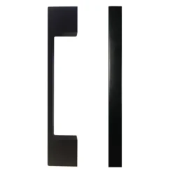 2 X Modern D Type Matt Black Additional Handles - L150mm (128mm Centres) -Modern Bathroom Shop 2xh188 d1