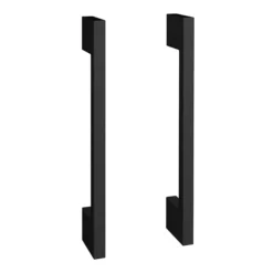 2 X Modern D Type Matt Black Additional Handles - L150mm (128mm Centres) -Modern Bathroom Shop 2xh188 nl