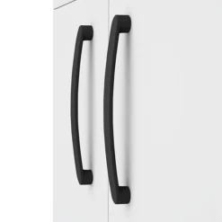 2 X Brooklyn Matt Black Additional Bar Handles - L210mm (196mm Centres) -Modern Bathroom Shop 2xh190 nwd1
