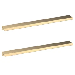 2 X Venice Brushed Brass Medium Pull Handles 300mm