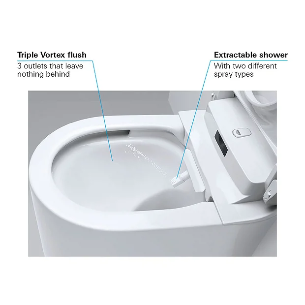 Grohe Sensia Arena Wall Hung Smart Toilet + FREE TOILET ROLL HOLDER 5 Grohe Sensia Arena Wall Hung Smart Toilet + FREE TOILET ROLL HOLDER - Image 3