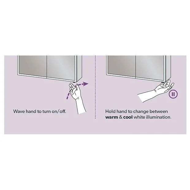 HIB Qubic 80 LED Aluminium Mirror Cabinet 6 HIB Qubic 80 LED Aluminium Mirror Cabinet - Image 4