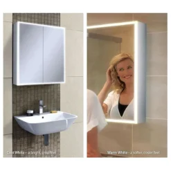HIB Qubic 80 LED Aluminium Mirror Cabinet 8 HIB Qubic 80 LED Aluminium Mirror Cabinet -Modern Bathroom Shop 46400 d2