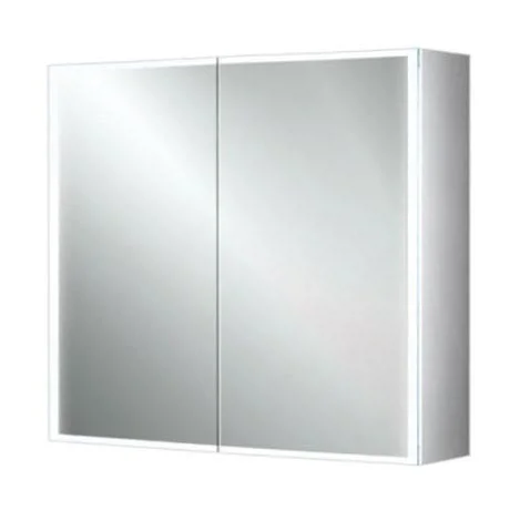 HIB Qubic 80 LED Aluminium Mirror Cabinet 4 HIB Qubic 80 LED Aluminium Mirror Cabinet - Image 2