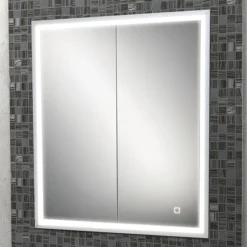 HIB Vanquish 60 Recessed LED Aluminium Mirror Cabinet