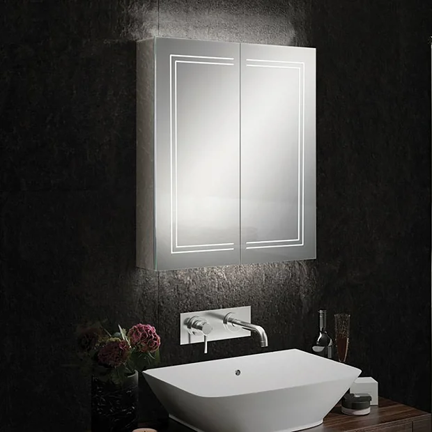 HIB Edge 60 LED Illuminated Aluminium Mirror Cabinet 3 HIB Edge 60 LED Illuminated Aluminium Mirror Cabinet