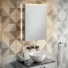 HIB Ether 50 LED Illuminated Aluminium Mirror Cabinet -Modern Bathroom Shop 50500 d1
