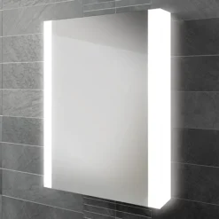HIB Paragon 50 LED Illuminated Aluminium Mirror Cabinet 5 HIB Paragon 50 LED Illuminated Aluminium Mirror Cabinet -Modern Bathroom Shop 51800 l