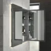 HIB Atrium 80 Semi-Recessed LED Aluminium Mirror Cabinet -Modern Bathroom Shop 53000 d1