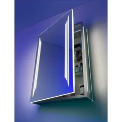 HIB Dimension 50 Bluetooth LED Illuminated Aluminium Mirror Cabinet -Modern Bathroom Shop 54500 d4