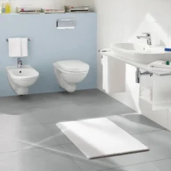 Villeroy & Boch Villeroy And Boch O.novo Wall Hung Toilet W/ Soft Close Toilet Seat -Modern Bathroom Shop 5660h101 d1