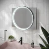 HIB Solas 50 LED Illuminated Mirror (Matt Black Frame) -Modern Bathroom Shop 79520500 d2
