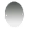 Miller Oslo 400 X 505mm Polished Nickel Oval Bevelled Mirror -Modern Bathroom Shop 8000c l