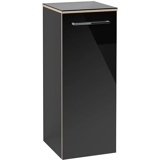 Villeroy & Boch Villeroy And Boch Avento Crystal Black Wall Hung Side Cabinet 3 Villeroy & Boch Villeroy And Boch Avento Crystal Black Wall Hung Side Cabinet