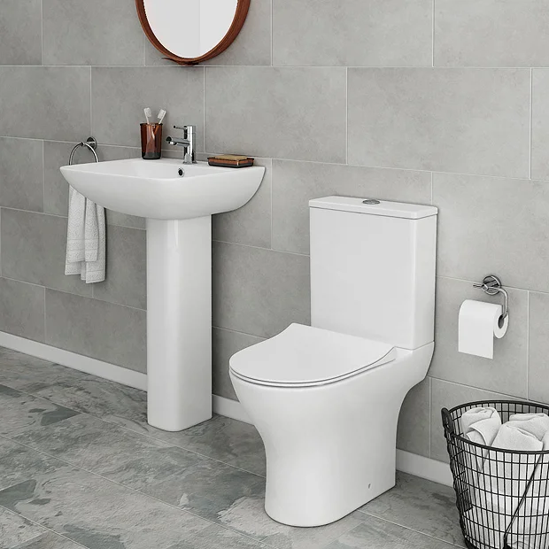 Alps Modern Rimless Short Projection Toilet + Soft Closing Seat 5 Alps Modern Rimless Short Projection Toilet + Soft Closing Seat - Image 3