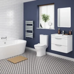 Alps Modern Rimless Short Projection Toilet + Soft Closing Seat