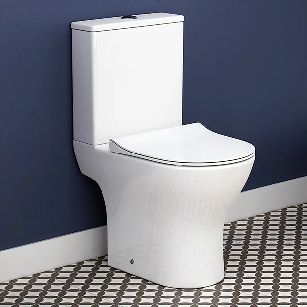 Alps Modern Rimless Short Projection Toilet + Soft Closing Seat 4 Alps Modern Rimless Short Projection Toilet + Soft Closing Seat - Image 2