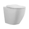 BagnoDesign Attache Rimless Back To Wall Toilet With Seat -Modern Bathroom Shop aqeatt350wh l