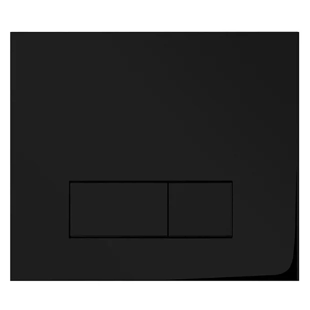 Arezzo Matt Black Dual Flush Concealed WC Cistern With Wall Hung Frame + Modern Toilet 6 Arezzo Matt Black Dual Flush Concealed WC Cistern With Wall Hung Frame + Modern Toilet - Image 4