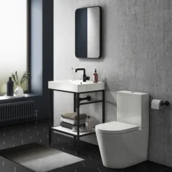 Arezzo BTW Close Coupled Toilet + Soft Close Seat 9 Arezzo BTW Close Coupled Toilet + Soft Close Seat -Modern Bathroom Shop arzbtwcc d4