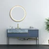 Arezzo Brushed Brass 600mm Round LED Illuminated Anti-Fog Bathroom Mirror -Modern Bathroom Shop arzim08bb d4