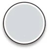 Arezzo Matt Black 600mm Round LED Illuminated Anti-Fog Bathroom Mirror -Modern Bathroom Shop arzim08mb d3