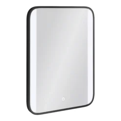 Arezzo Matt Black 500 X 700mm Rectangular LED Illuminated Anti-Fog Bathroom Mirror 9 Arezzo Matt Black 500 X 700mm Rectangular LED Illuminated Anti-Fog Bathroom Mirror -Modern Bathroom Shop az0227mb d2