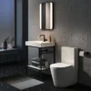 Arezzo Matt Black 500 X 700mm Rectangular LED Illuminated Anti-Fog Bathroom Mirror 1 Arezzo Matt Black 500 X 700mm Rectangular LED Illuminated Anti-Fog Bathroom Mirror -Modern Bathroom Shop az0227mb d3