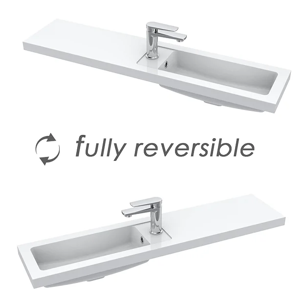 Arezzo 1100 Matt Blue Slimline Combination Vanity Unit (Chrome Flush & Handles) 8 Arezzo 1100 Matt Blue Slimline Combination Vanity Unit (Chrome Flush & Handles) - Image 6