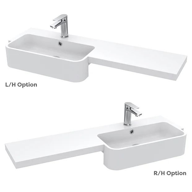 Arezzo 1100 Matt Green Semi-Recessed Round Combination Vanity Unit (Chrome Flush & Handles) 8 Arezzo 1100 Matt Green Semi-Recessed Round Combination Vanity Unit (Chrome Flush & Handles) - Image 6