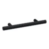 1 X Arezzo Industrial Style Knurled 'T' Bar Matt Black Handle (96mm Centres) -Modern Bathroom Shop az20l