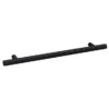 1 X Arezzo Industrial Style Knurled 'T' Bar Matt Black Handle (192mm Centres) -Modern Bathroom Shop az22l
