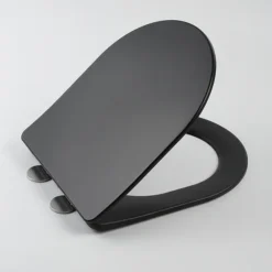 Arezzo Matt Black Rimless Back To Wall Toilet Incl. Soft Close Seat -Modern Bathroom Shop az233pmb d1