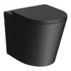 Arezzo Matt Black Rimless Back To Wall Toilet Incl. Soft Close Seat -Modern Bathroom Shop az233pmb d2