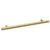1 X Arezzo Industrial Style Knurled 'T' Bar Brushed Brass Handle (192mm Centres) -Modern Bathroom Shop az32l
