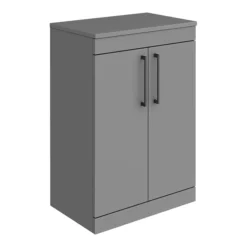 Arezzo 600 Grey Floor Standing Unit With Pink Rectangular Counter Top Basin + Toilet Pack 10 Arezzo 600 Grey Floor Standing Unit With Pink Rectangular Counter Top Basin + Toilet Pack -Modern Bathroom Shop az6gpkctp2 d1