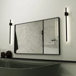 Arezzo Black 1200 X 700mm Rectangular Mirror -Modern Bathroom Shop az6x8rmb d1