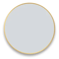 Arezzo Brushed Brass 800mm Round Mirror