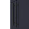 Arezzo Floor Standing Vanity Unit - Matt Blue - 500mm With Industrial Style Black Handles -Modern Bathroom Shop azb5fsvbkisd2