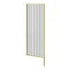 Arezzo Fluted Glass Brushed Brass Framed Urinal Partition -Modern Bathroom Shop azbbfp1 detail02