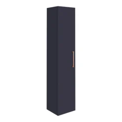 Arezzo Blue Floor Standing Vanity Unit, Tall Cabinet + Toilet Pack With Rose Gold Handles -Modern Bathroom Shop azbrgfsp1 d6